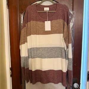 ANDREE BY UNIT Multicolor Striped Sweater